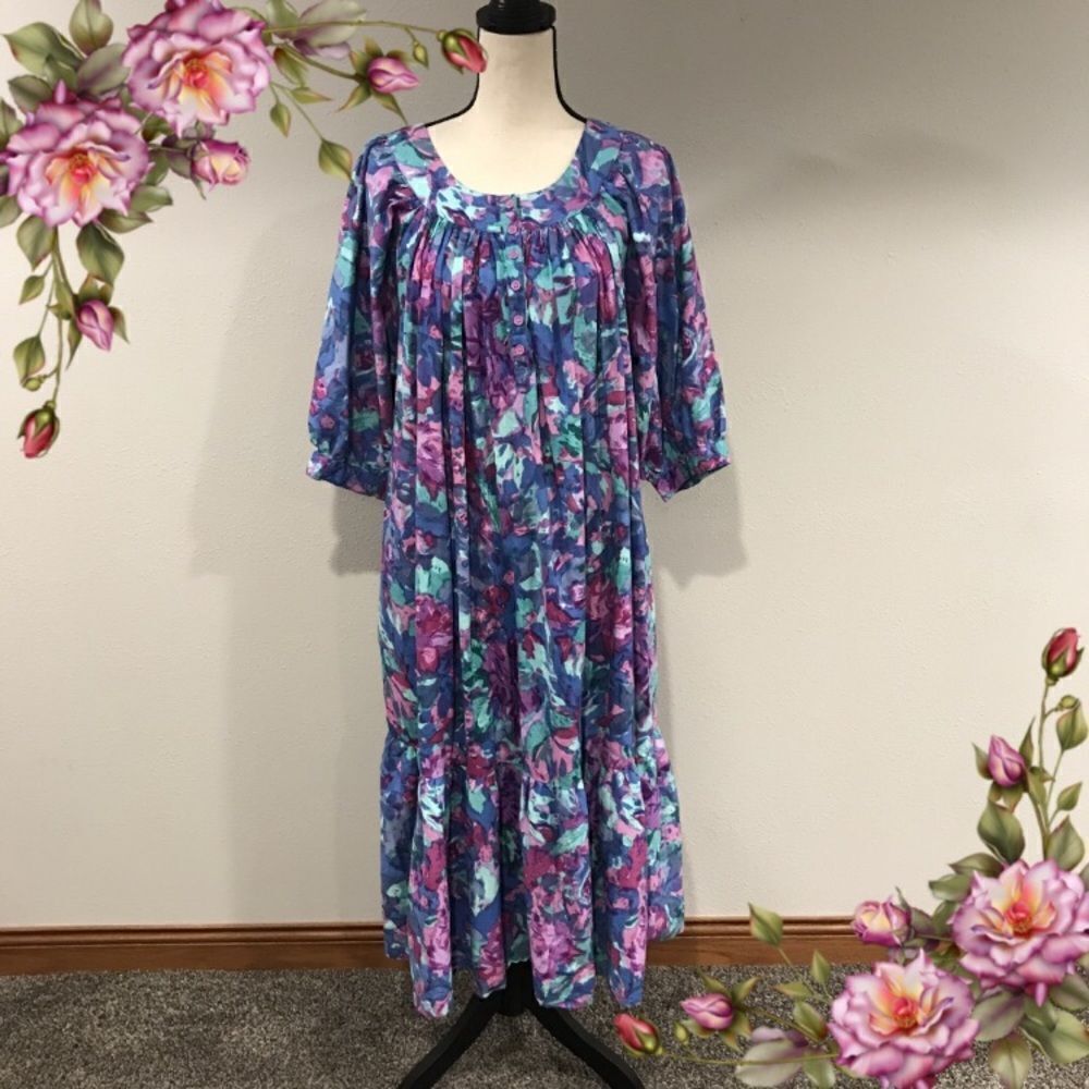 ‎Partners Mervyns vintage loose fit floral maxi dress